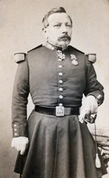 Portret van generaal Plombin 19e-eeuwse fotografie