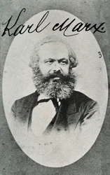 Portret van de Duitse filosoof en econoom Karl Marx.