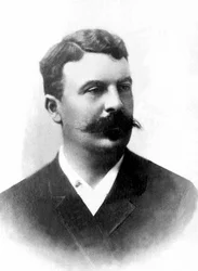 Portret van Guy de Maupassant, Franse schrijver.