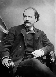 Portret van Jules Massenet (zwart-wit foto)