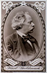 Portret van Karoly Goldmark (of Karl) (1830-1915) Hongaarse componist Fotografie. 19e eeuw.