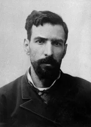 Portret van Pierre Savorgnan de Brazza (1852-1905), van Italiaanse afkomst, Franse ontdekkingsreiziger in Equatoriaal Afrika.