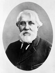 Portret van de Russische schrijver Ivan Toergenjev (1818 - 1883)