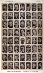 Portretten van Duitse en Italiaanse criminelen. Album van foto