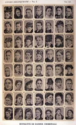 Portretten van criminele vrouwen. Album met foto