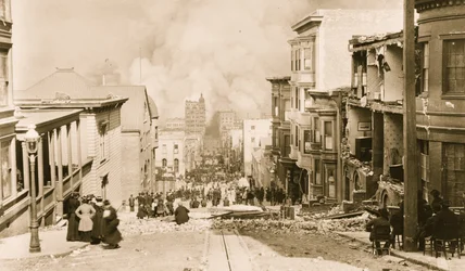 Aardbeving en brand in San Francisco