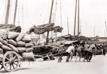 De haven van Hong Kong rond 1880