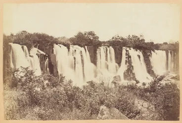 Umgeni-watervallen, Natal-provincie, Zuid-Afrika, ca. 1882