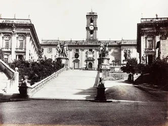 Uitzicht op Campidoglio met het Palazzo Senatorio, Rome