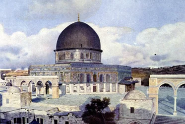 Uitzicht op de Moskee van Omar in Jeruzalem