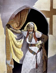 Jonge Tunesische vrouw. Fotografie 1893