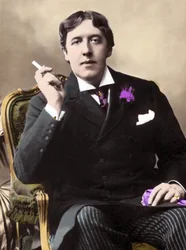 Portret van Oscar Wilde. 19e-eeuwse foto