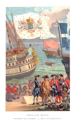 Koninklijke vlag, galeivlag en handelsvlag, 1885