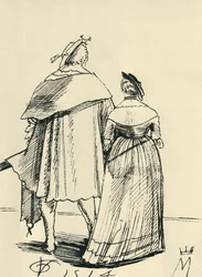 Stelletje aan het wandelen, 1514, 1943