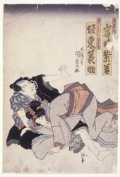 Iwai Shijaku en Bando Minosuke in onleesbare rollen