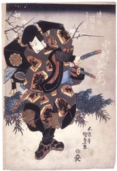 Nakamura Utaemon in de rol van Shimizu Kanja Yoshitaka