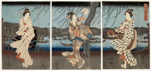 Een koele zomeravond in Ryogoku, 1848-51
