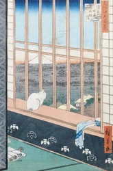 Asakusa Rijstvelden tijdens het festival van de Haan uit de serie 