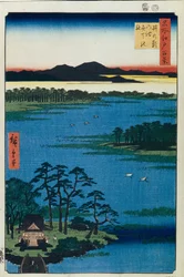 Benten-schrijn bij de Inokashira-vijver. Honderd beroemde uitzichten van Edo