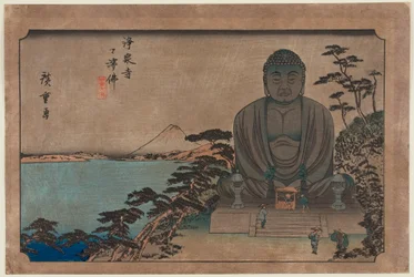Boeddhistisch beeld in de openlucht bij de Jōsen-tempel: de Grote Boeddha van Kamakura