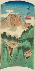 Chikugo, sectie van blad nr. 17 uit de serie "Uitgeknipte afbeeldingen van de provincies (Kunizukushi harimaze zue)"