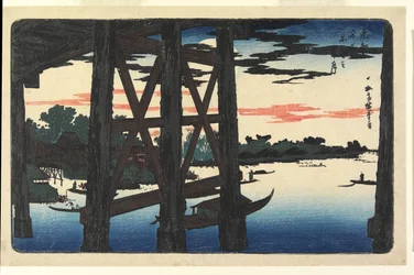 Avondmaan bij de Ryōgoku-brug