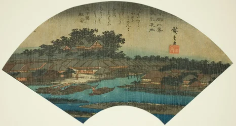 Avondregen bij Matsuchiyama (Matsuchiyama yau), uit de serie 