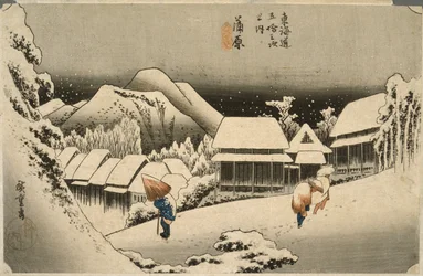 Avondsneeuw in Kanbara