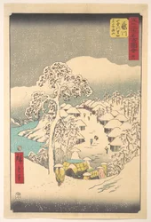 Fujikawa; Miyajiyama, dorp in Sanchu Yamanaka