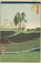 Goten Hill bij Shinagawa (Shinagawa Gotenyama), uit de serie "Honderd beroemde uitzichten van Edo (Meisho Edo hyakkei)"