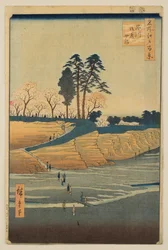 Gotenyama in Shinagawa, uit de serie „Honderd beroemde gezichten op Edo“
