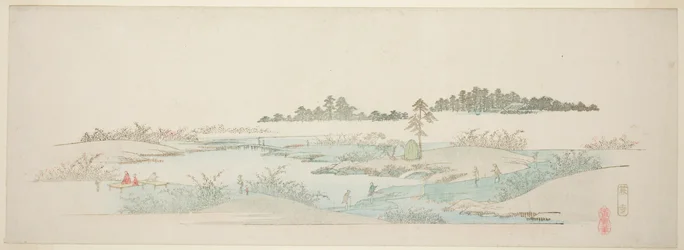 Hagi Tempel, uit de serie "Dertien Zichten op de Omgeving van Edo"