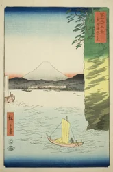 Honmoku in de provincie Musashi, uit de serie "Zesendertig gezichten op de berg Fuji"