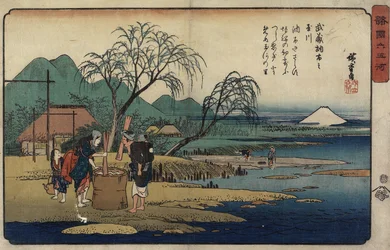 Juweelrivier van Cho_fu in de provincie Musashi, 1835-1837