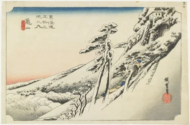 Kameyama--Helder Weer na Sneeuw, c.1833
