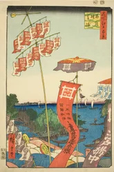 Kanasugi-brug bij Shibaura, uit de serie 