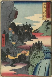 Kannon-tempel in Iwaidani, provincie Tajima, december 1853