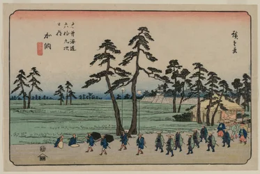 Kano, uit de serie Negenenzestig stations van de Kisokaido, ca. 1835-37