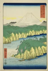 Meer bij Hakone (Hakone no kosui), uit de serie "Zesendertig Zichten op de Berg Fuji (Fuji sanjurokkei)"