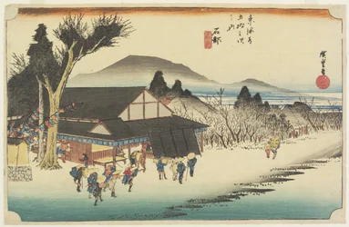 Megawa dorp, Ishibe, c. 1833