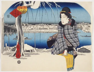 Maan na sneeuw in Ryōgoku