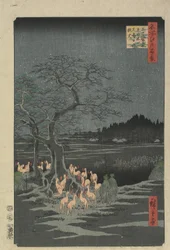 Oudejaarsavond Vossenbranden bij de Hackberry Boom in O_ji, 1857