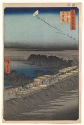 Nihon-dijk, Yoshiwara, uit de serie „Honderd beroemde gezichten van Edo“