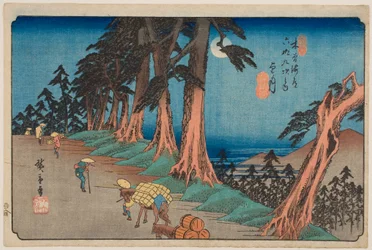 Nr. 26, Mochizuki, uit de serie “Negenenzestig stations van de Kisokaidō”