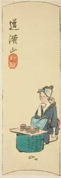 Buitenvermaak op Dokan Hill (Dokanyama noasobi), deel van een blad uit de serie "Uitknipsels van Beroemde Plaatsen in Edo (Harimaze Koto meisho)"