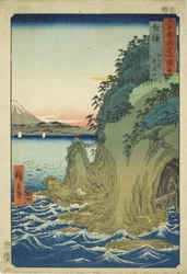 Provincie Sagami: Ingang van de Grotten bij Enoshima, uit de serie 
