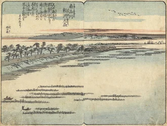 Samezu Strand bij O_mori, Zuid van Shinagawa, c. 1850-1853