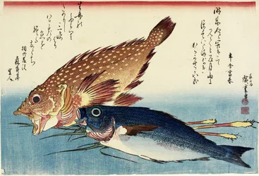 Schorpioenvis, kipgrunter en gemberstengels, ca. 1832