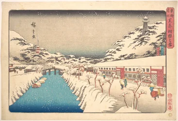 Sneeuw in Akabane, Shiba