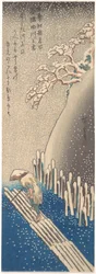 De Sumida-rivier in de sneeuw, uit de serie "Beroemde plaatsen in Edo in de vier seizoenen"